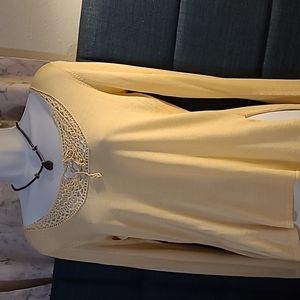 Ivory silk/cotton blouse small